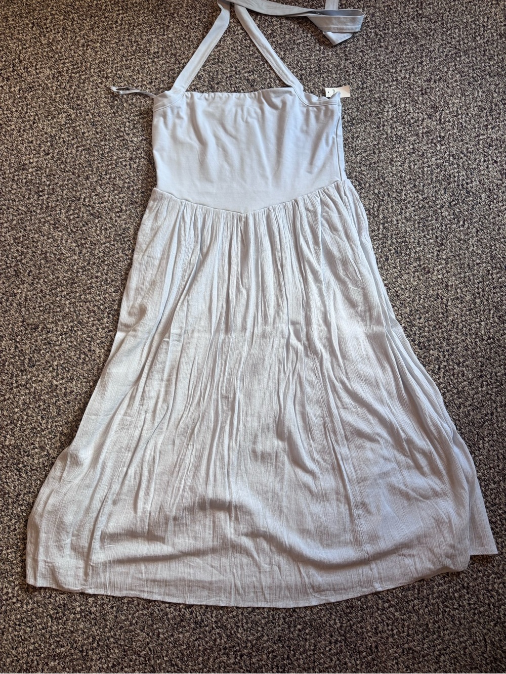 Aerie NWT Light Blue Halter Midi Dress - Women Size L